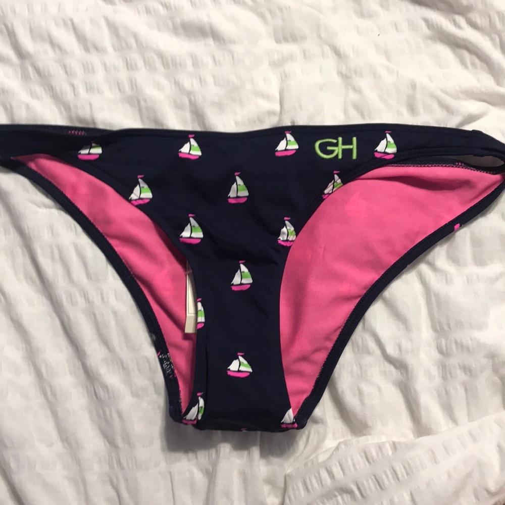 Navy Blue Bikini Bottoms With Boats (Gilly Hicks)